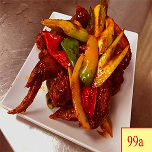 99A. CÁNH GÀ CHIÊN VỚI SAUCE - DEEP FRIED CHICKEN WINGS WITH SAUCE (LB)